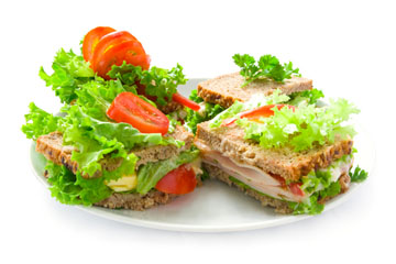 a plate of sandwiches
